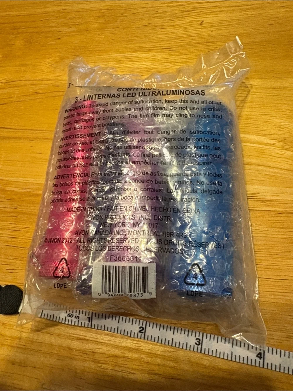 LED Flashlights — Pink, Purple, Blue (3-Pack)